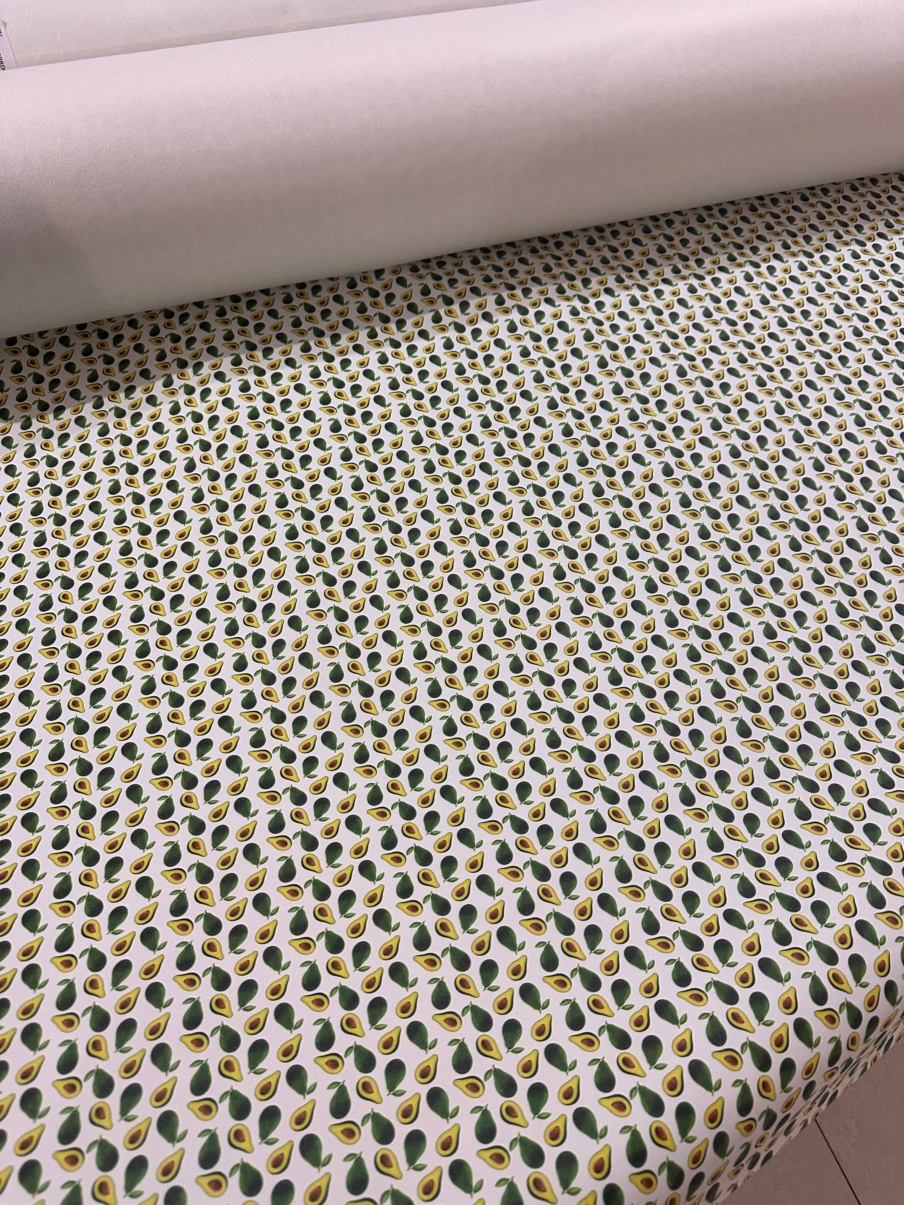 High Quality Avocado YARD Leather , Mini Cute Avocados print Leather , faux leather , leather fabric , printed leather , leather sheets , custom print