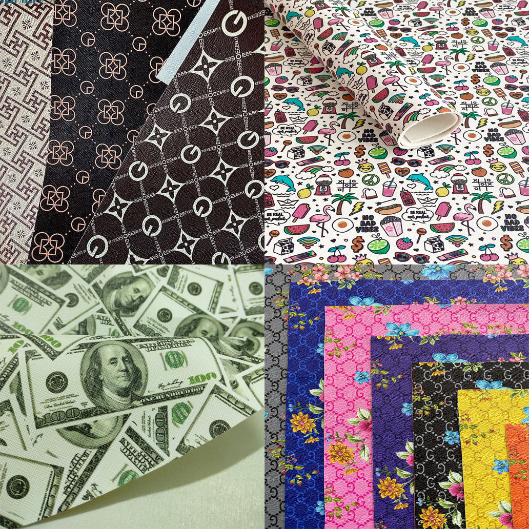 Custom Print Your Pattern Leather , Personalized Leather , faux leather , leather fabric , printed leather , leather sheets , custom print