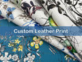Custom Print Your Pattern Leather , Personalized Leather , faux leather , leather fabric , printed leather , leather sheets , custom print